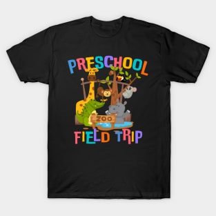 Pre-K Preschool Field Day Trip Squad 2024 Zoo Animal T-Shirt